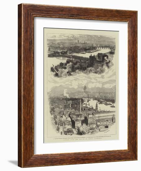 London, from the Top of St Paul's Cathedral-William Lionel Wyllie-Framed Giclee Print