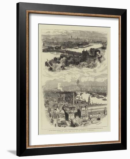 London, from the Top of St Paul's Cathedral-William Lionel Wyllie-Framed Giclee Print