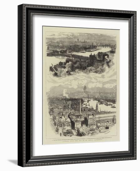 London, from the Top of St Paul's Cathedral-William Lionel Wyllie-Framed Giclee Print