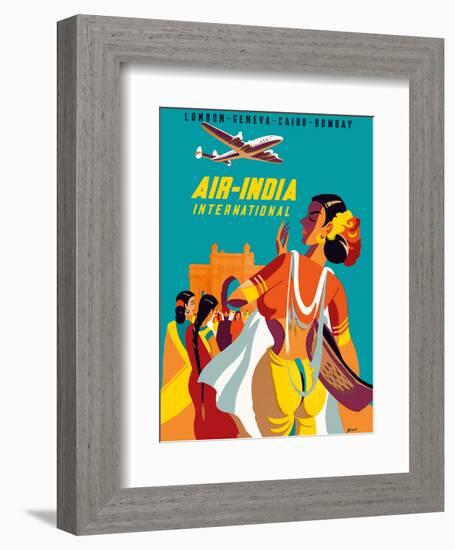 London, Geneva, Cairo, Bombay - Air India International-Asiart-Framed Art Print