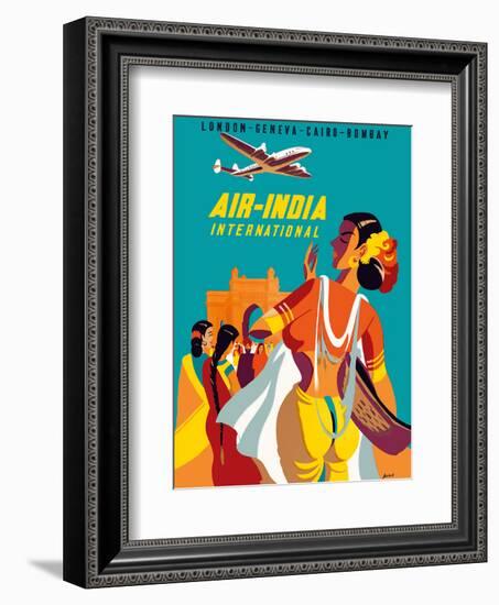 London, Geneva, Cairo, Bombay - Air India International-Asiart-Framed Art Print