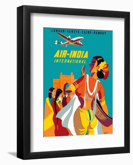 London, Geneva, Cairo, Bombay - Air India International-Asiart-Framed Art Print