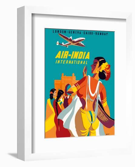 London, Geneva, Cairo, Bombay - Air India International-Asiart-Framed Art Print