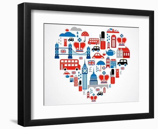 London Heart-Marish-Framed Art Print