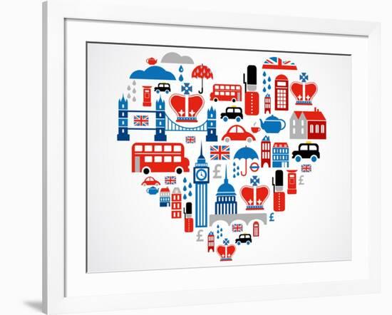 London Heart-Marish-Framed Art Print