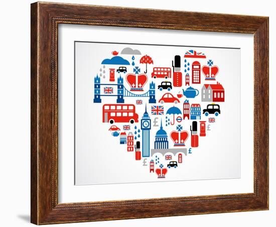 London Heart-Marish-Framed Art Print