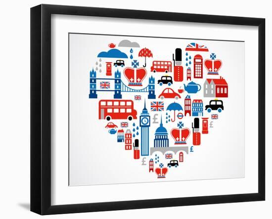 London Heart-Marish-Framed Art Print