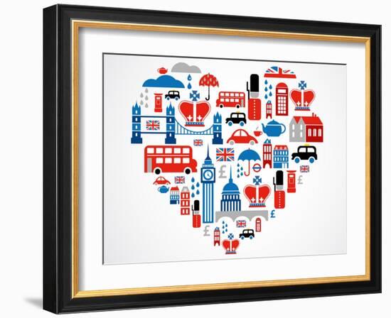 London Heart-Marish-Framed Art Print