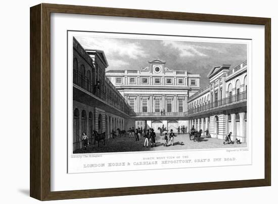 London Horse and Carriage Repository, Gray's Inn Road, 1828-William Deeble-Framed Giclee Print