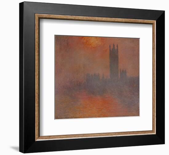 London Houses of Parliament-Claude Monet-Framed Art Print