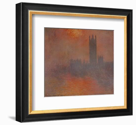 London Houses of Parliament-Claude Monet-Framed Art Print