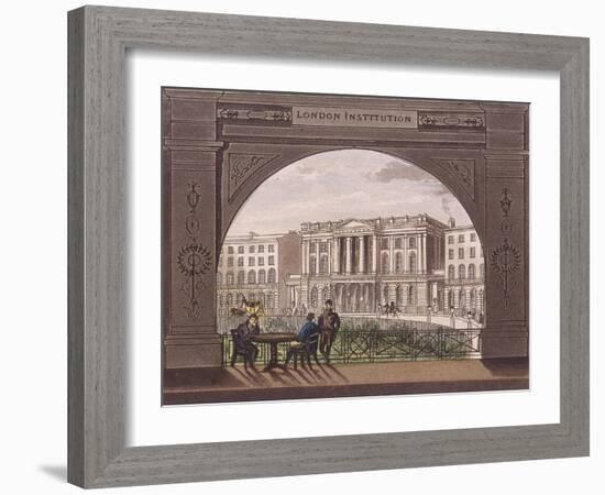 London Institution, Finsbury Circus, C1820-null-Framed Giclee Print