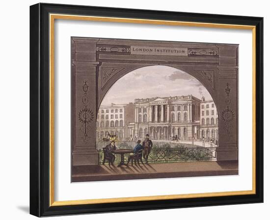 London Institution, Finsbury Circus, C1820-null-Framed Giclee Print