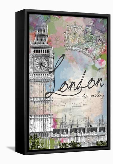 London Is Calling-Jodi Pedri-Framed Stretched Canvas