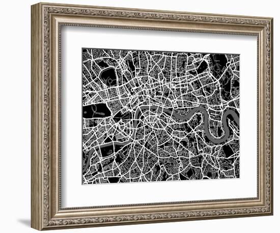 London Map Art-Michael Tompsett-Framed Art Print