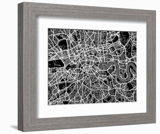 London Map Art-Michael Tompsett-Framed Art Print