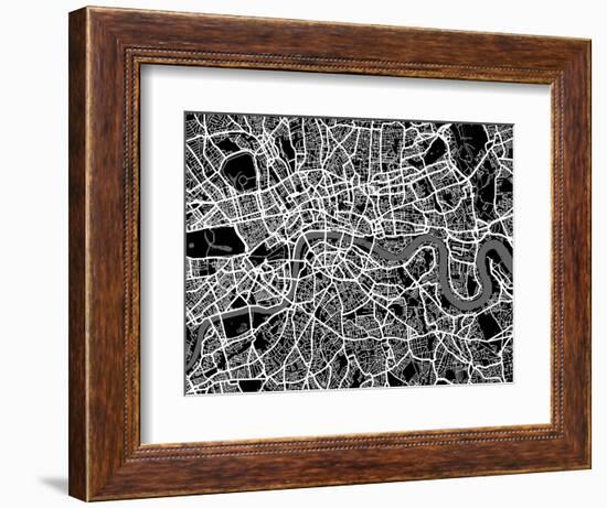 London Map Art-Michael Tompsett-Framed Art Print