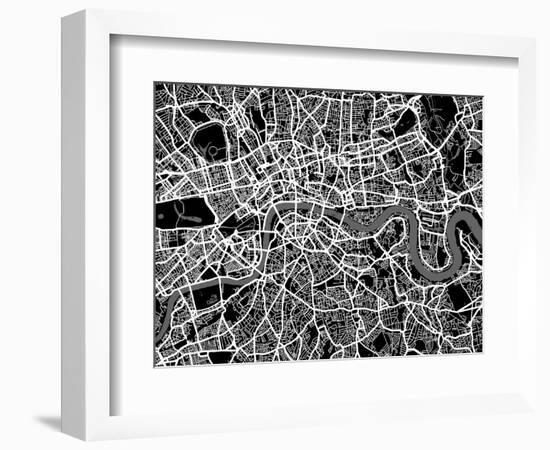 London Map Art-Michael Tompsett-Framed Art Print