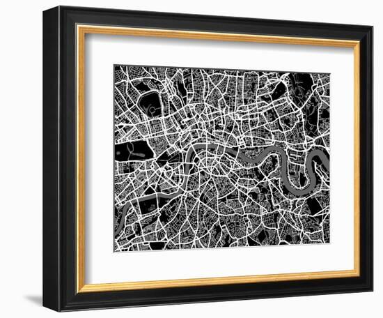 London Map Art-Michael Tompsett-Framed Art Print