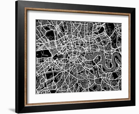 London Map Art-Michael Tompsett-Framed Art Print