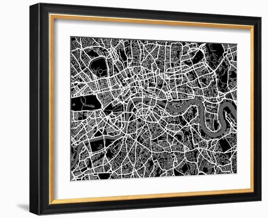 London Map Art-Michael Tompsett-Framed Art Print