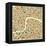 London Map-Jazzberry Blue-Framed Stretched Canvas