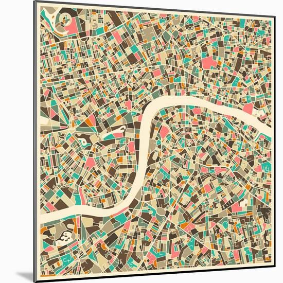 London Map-Jazzberry Blue-Mounted Art Print