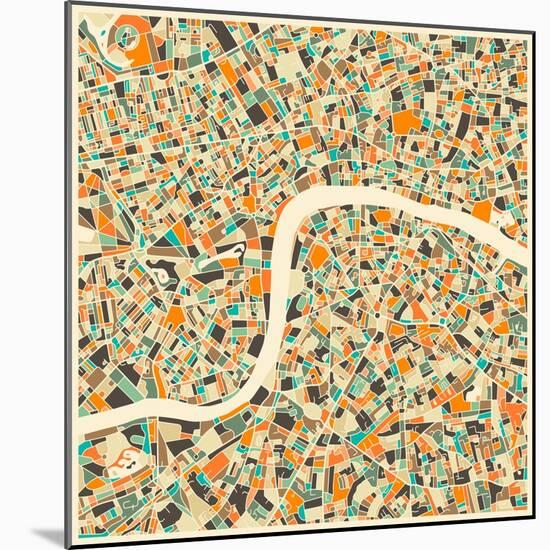 London Map-Jazzberry Blue-Mounted Art Print