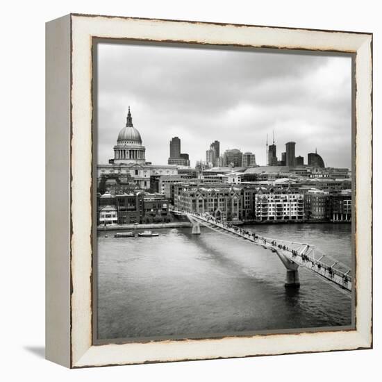 London Millenium Bridge-Nina Papiorek-Framed Premier Image Canvas
