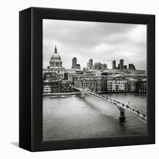 London Millenium Bridge-Nina Papiorek-Framed Premier Image Canvas