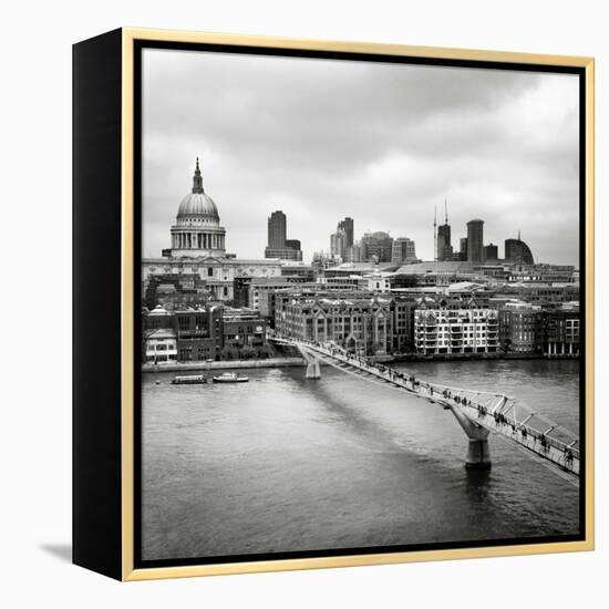 London Millenium Bridge-Nina Papiorek-Framed Premier Image Canvas