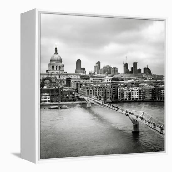 London Millenium Bridge-Nina Papiorek-Framed Premier Image Canvas