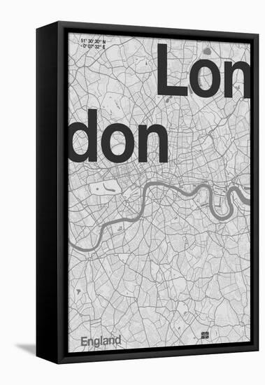 London Minimal Map-Florent Bodart-Framed Premier Image Canvas