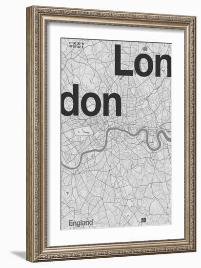 London Minimal Map-Florent Bodart-Framed Giclee Print