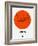 London Orange Subway Map-NaxArt-Framed Art Print