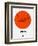 London Orange Subway Map-NaxArt-Framed Art Print