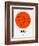 London Orange Subway Map-NaxArt-Framed Art Print