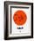 London Orange Subway Map-NaxArt-Framed Art Print