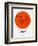 London Orange Subway Map-NaxArt-Framed Art Print