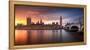 London Palace of Westminster Sunset-Meraki Photographer-Framed Premier Image Canvas