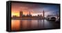 London Palace of Westminster Sunset-Meraki Photographer-Framed Premier Image Canvas