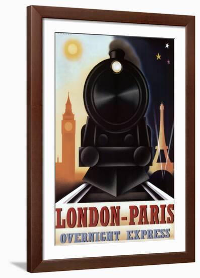 London-Paris Overnight Express-Steve Forney-Framed Art Print