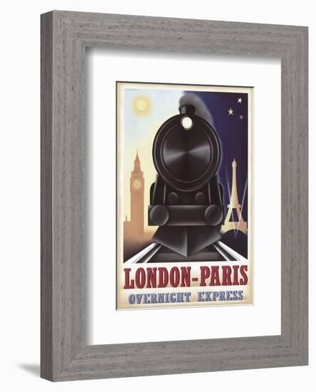 London-Paris Overnight Express-Steve Forney-Framed Art Print