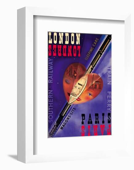 London-Paris, Southern Railway-Margaret Bradley-Framed Premium Giclee Print