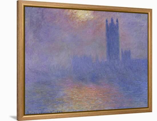 London Parliament in the Fog, c.1904-Claude Monet-Framed Premier Image Canvas