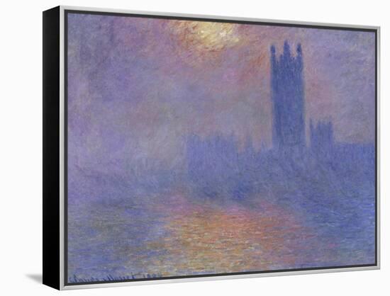 London Parliament in the Fog, c.1904-Claude Monet-Framed Premier Image Canvas