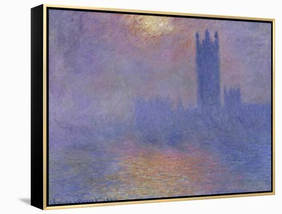 London Parliament in the Fog, c.1904-Claude Monet-Framed Premier Image Canvas