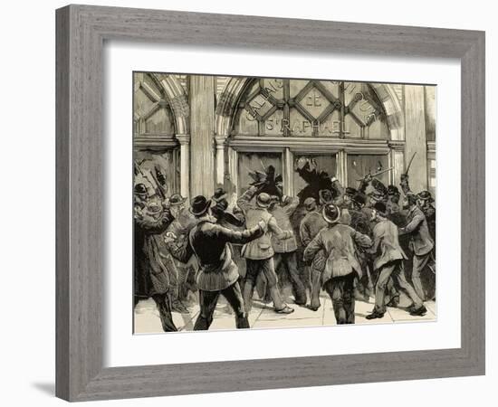 London, Picadilly, Socialist Agitation, February 8, 1886-null-Framed Giclee Print