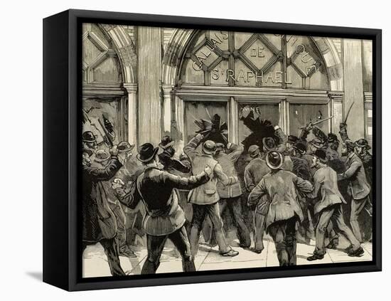 London, Picadilly, Socialist Agitation, February 8, 1886-null-Framed Premier Image Canvas