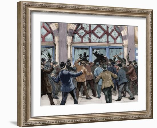 London. Picadilly. Socialist Agitation. February 8, 1886-null-Framed Giclee Print